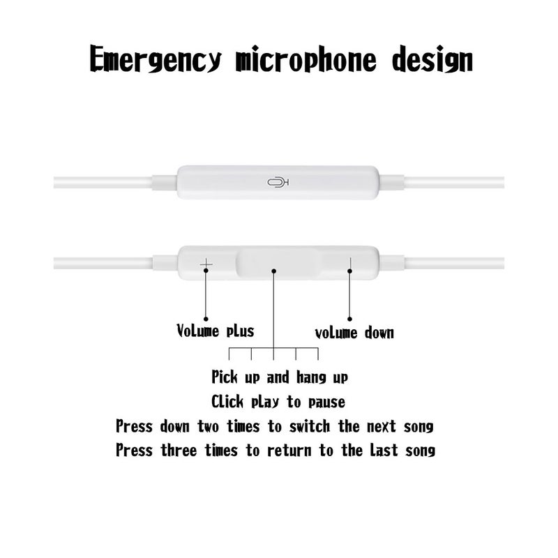 Generic - Universal In-Ear Wired Earphone White - Image 1