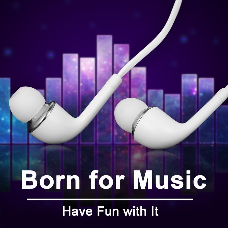 Wired In-Ear Headphones White - Image 3