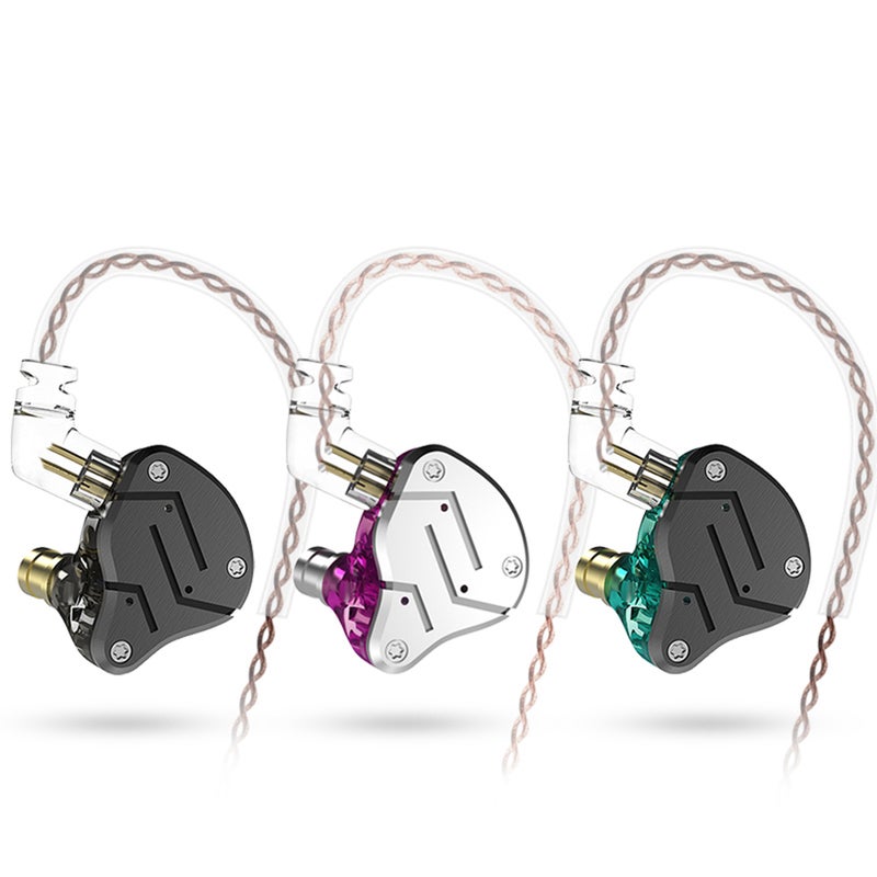 KZ ZSN Wired In-Ear Headphones With Microphone Black  - Image 3