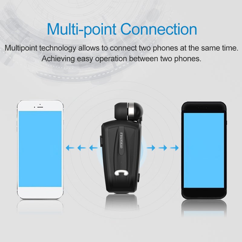 Fineblue - F-V6 Wireless Bluetooth In-Ear Earphones Black - Image 1