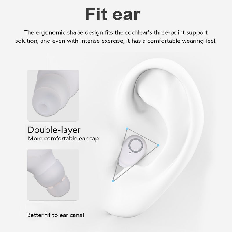Generic - Q1 Stereo Wireless In-Ear Smart Earbuds White - Image 1