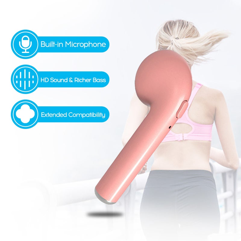 Generic - Bluetooth In-Ear HiFi Stereo Earbuds Pink - Image 1