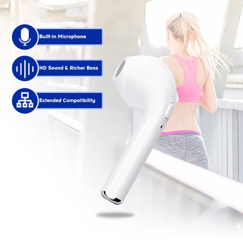 Bluetooth In-Ear HiFi Stereo Earbuds White
