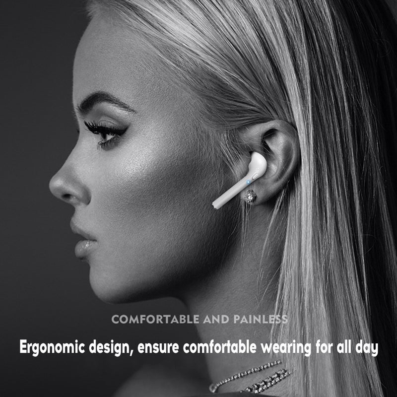 Generic - Bluetooth In-Ear HiFi Stereo Earbuds White - Image 1