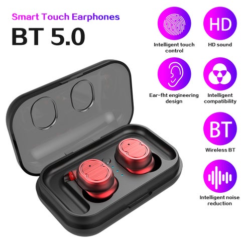 TWS-8 Bluetooth In-Ear Sports Earbuds Red