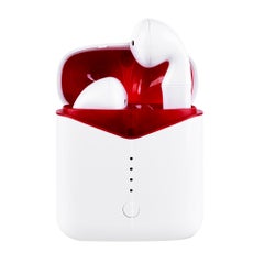 Generic V2 TWS Bluetooth HiFi Touch Control Earbuds Red  - Image 1