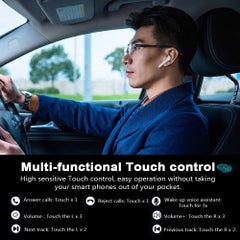 Generic V2 TWS Bluetooth HiFi Touch Control Earbuds Red  - Image 4