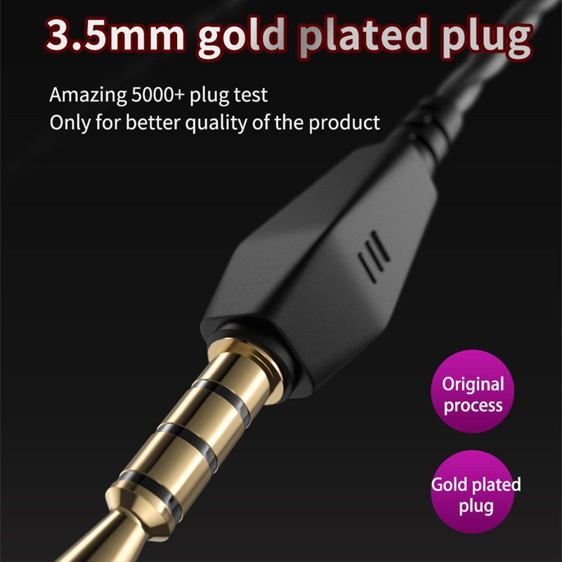 QKZ AK6 Universal Wired In-Ear HiFi Sport Earphone Red  - Image 2