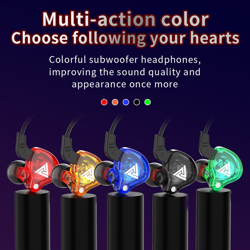 QKZ AK6 Universal Wired In-Ear HiFi Sport Earphone Red  - Image 3