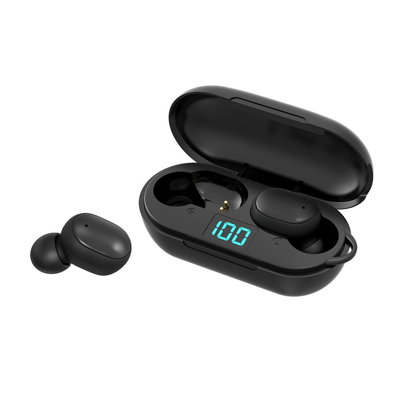 True Wireless Bluetooth Touch Control In-Ear Sports Earbuds Black - Image 1