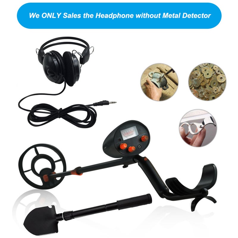 Generic Wired Over-Ear Headset For Industrial Metal Detector Black  - Image 4