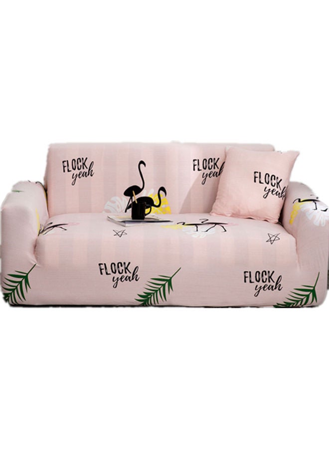 بيوينتي غطاء لتزيين أريكة بعدد 3 مقاعد وردي/ أسود/ أخضر 190 x 230سم - Image 1