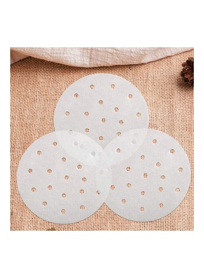 SKY-TOUCH - 200 Pcs Air Fryer Liner, Round Non-Stick Steamer Mat, Premium Parchment Paper for Baking, Oven, Air Fryer, Bamboo Steamer - 7 inches White Multicolour 7inch - Image 1