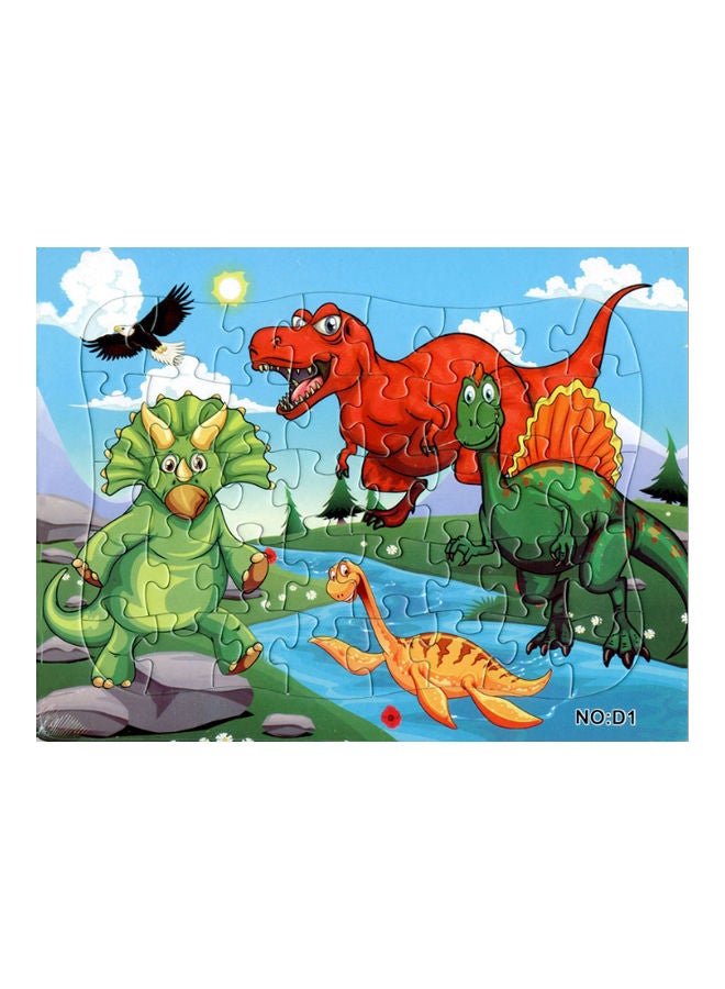 Beauenty 40 Pieces Cartoon Dinosaur Jigsaw Puzzle Set 21x28cm - Image 2