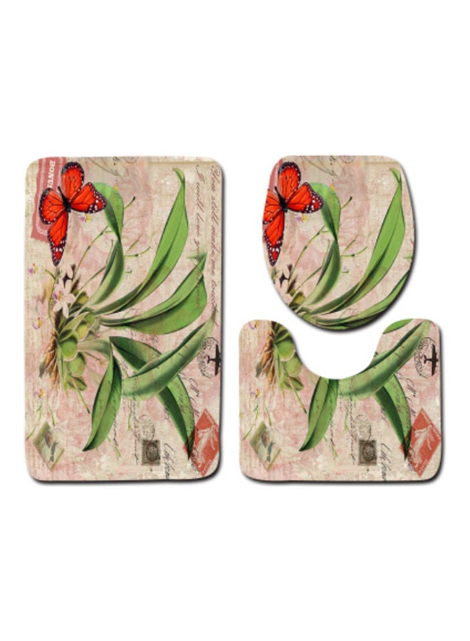 Beauenty 3-Piece Bath Mat Accessory Set multicolour 75x45cm