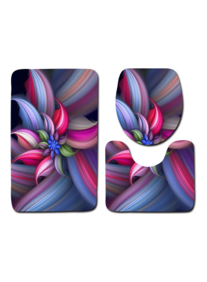 Beauenty 3-Piece Bath Mat Accessory Set multicolour 75x45cm