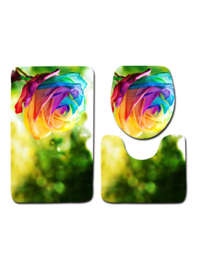 Beauenty 3-Piece Bath Mat Accessory Set multicolour 75x45cm