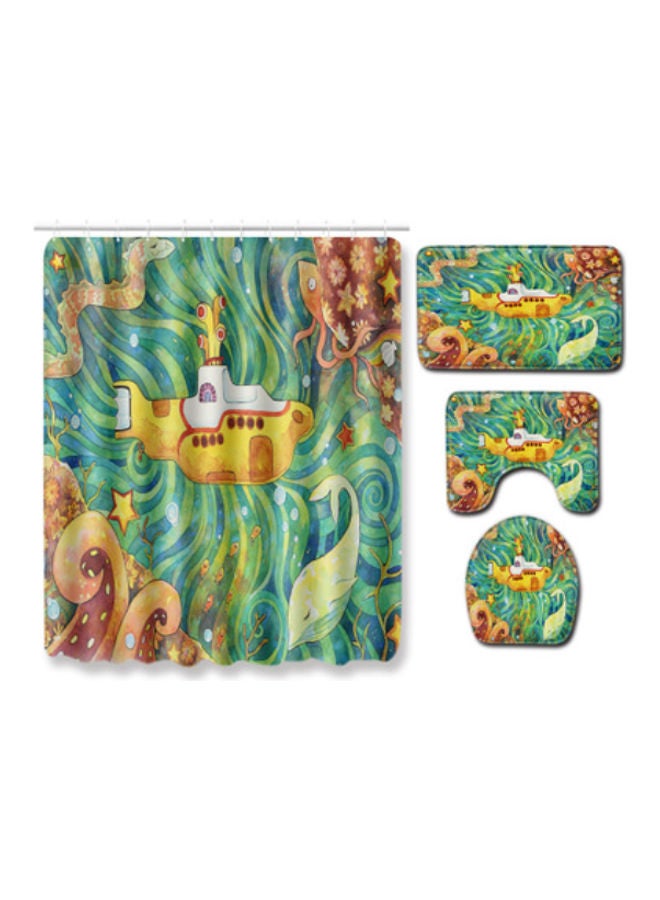 Beauenty 4-Piece Bath Mat Accessory Set multicolour 180x180cm