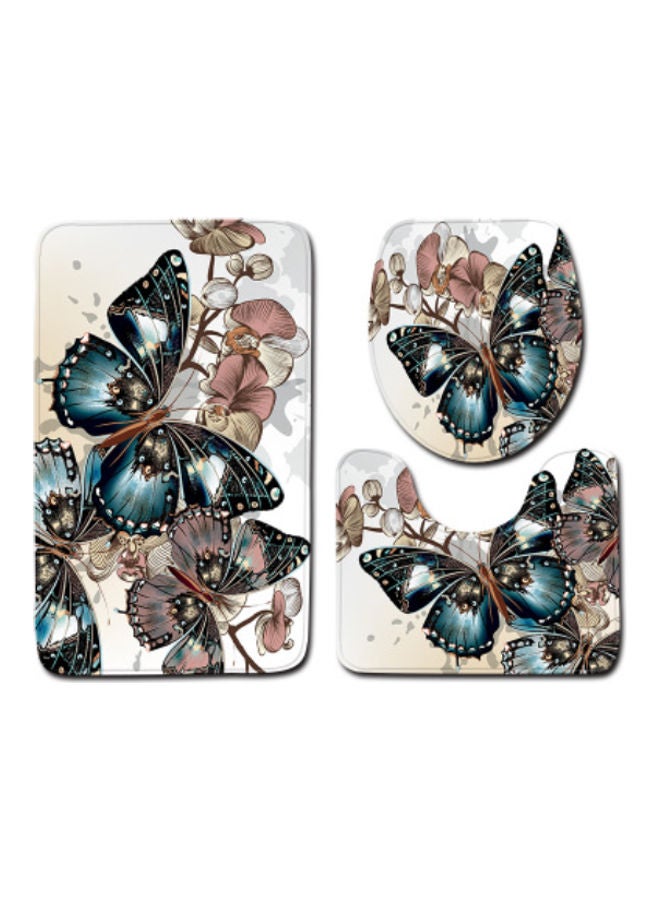 Beauenty 3-Piece Bath Mat Accessory Set multicolour 80x50cm