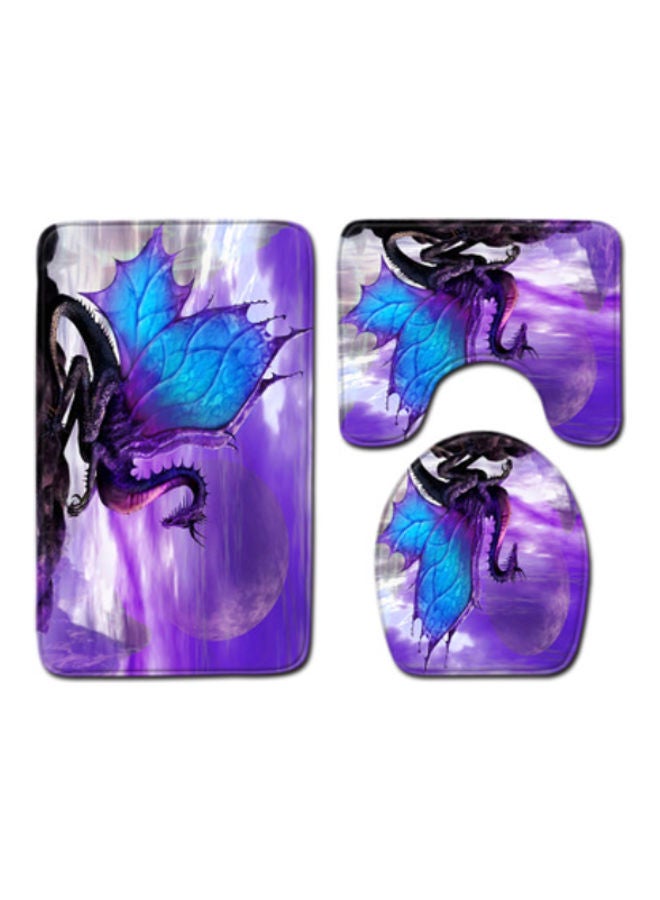 Beauenty 3-Piece Bath Mat Accessory Set multicolour 80x50cm