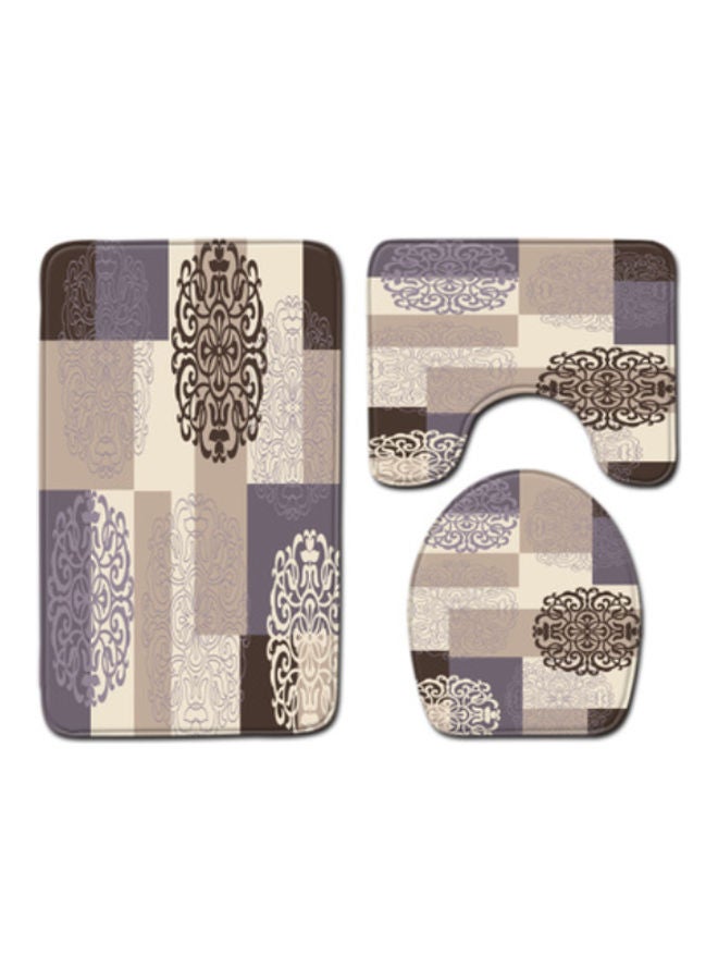 Beauenty 3-Piece Bath Mat Accessory Set multicolour 80x50cm