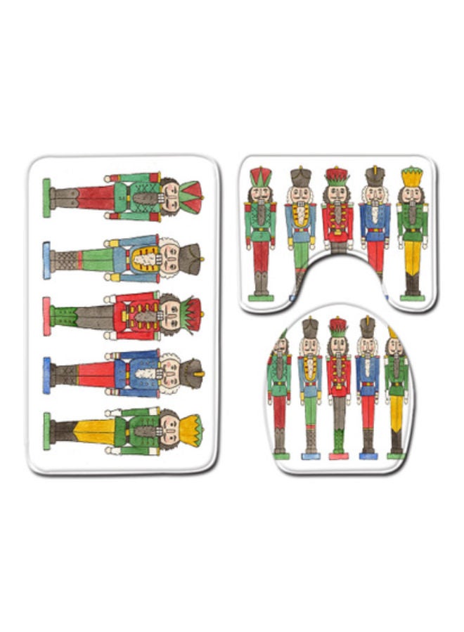 Beauenty 3-Piece Bath Mat Accessory Set multicolour 80x50cm