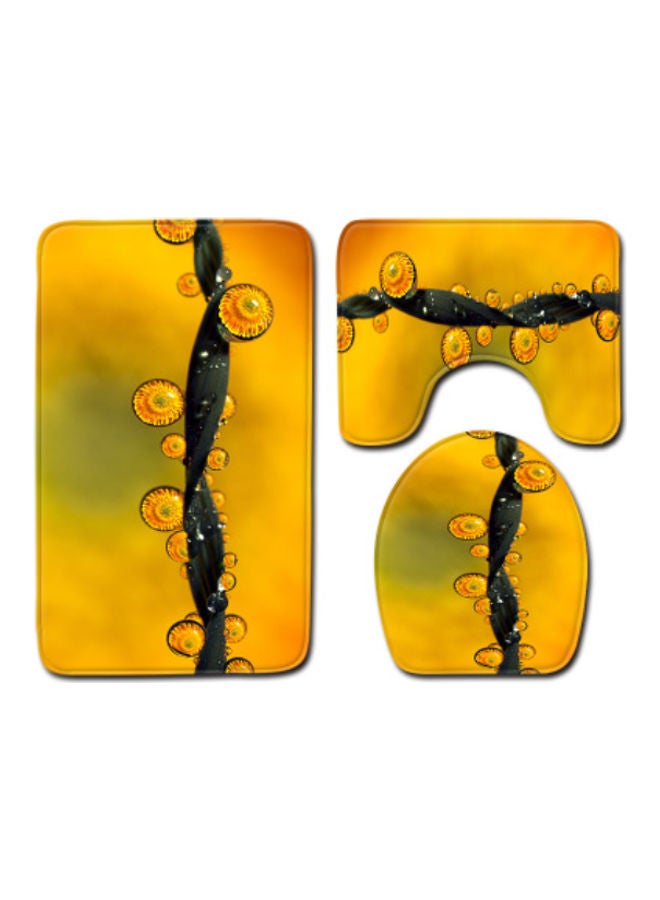 Beauenty 3-Piece Bath Mat Accessory Set multicolour 75x45cm