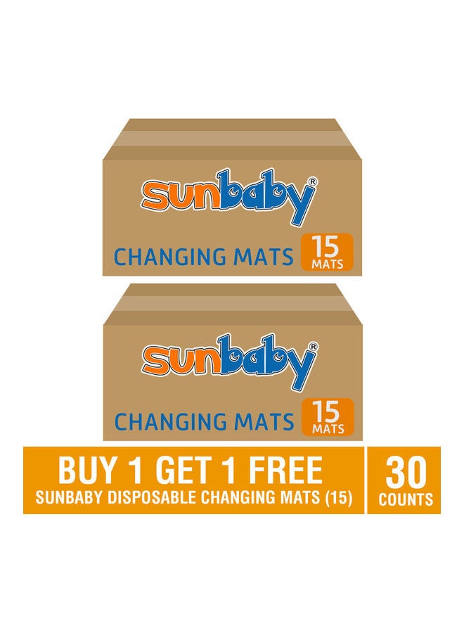 صن بيبي طقم بساط تغيير الحفاضات للاستخدام مرة واحدة مكون من 15 قطعة - Image 3