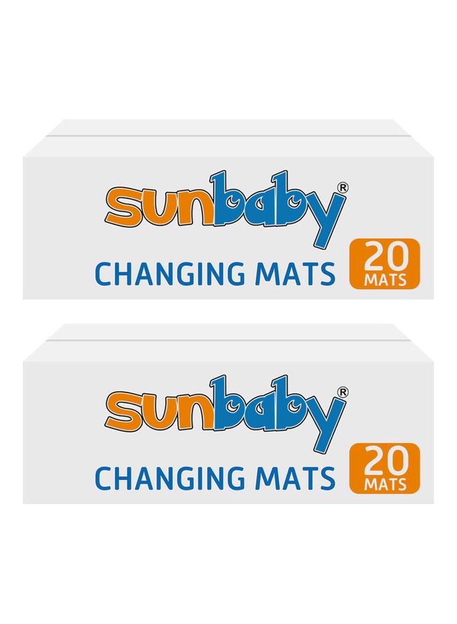 صن بيبي مجموعة مكونة من 20 بساط تغيير للاستخدام مرة واحدة من صن بيبي - Image 1