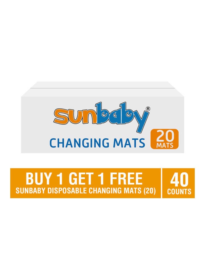 صن بيبي مجموعة مكونة من 20 بساط تغيير للاستخدام مرة واحدة من صن بيبي - Image 2