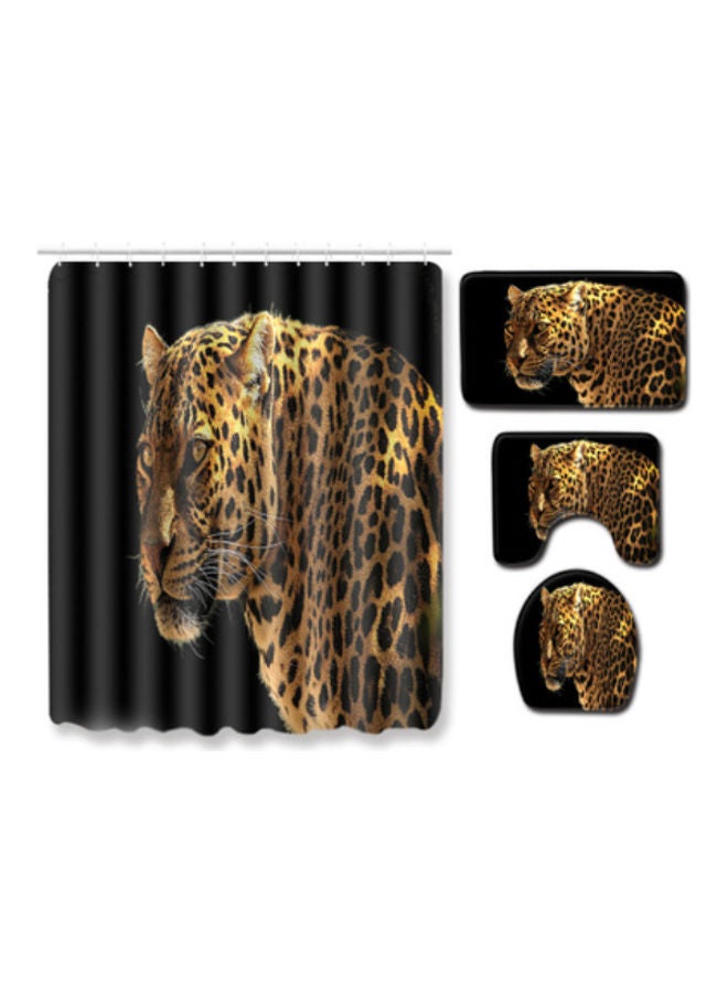 بيوينتي طقم دواسات حمام من 4 قطع متعدد الألوان 180x80سم