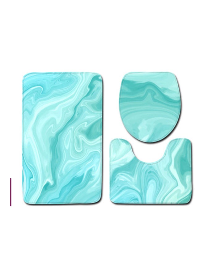 Beauenty 3-Piece Bath Mat Accessory Set green 75x45cm