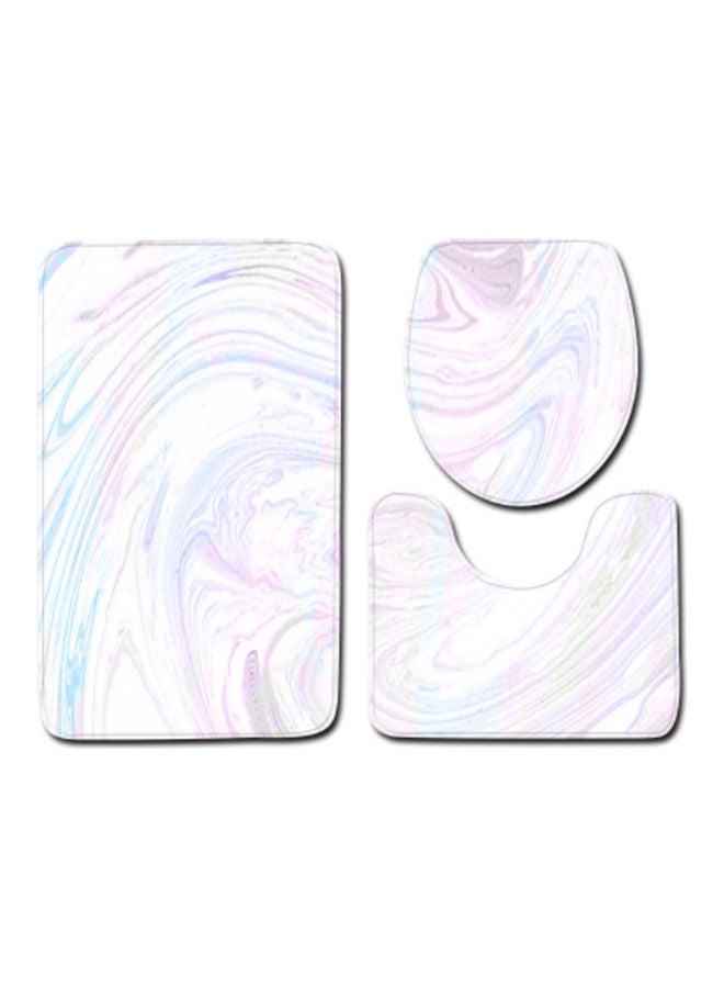 بيوينتي طقم إكسسوار دواسات الحمام من 3 قطع متعدد الألوان 75x45سم