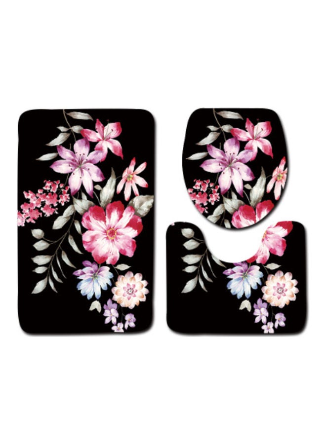 Beauenty 3-Piece Bath Mat Accessory Set multicolour 75x45cm