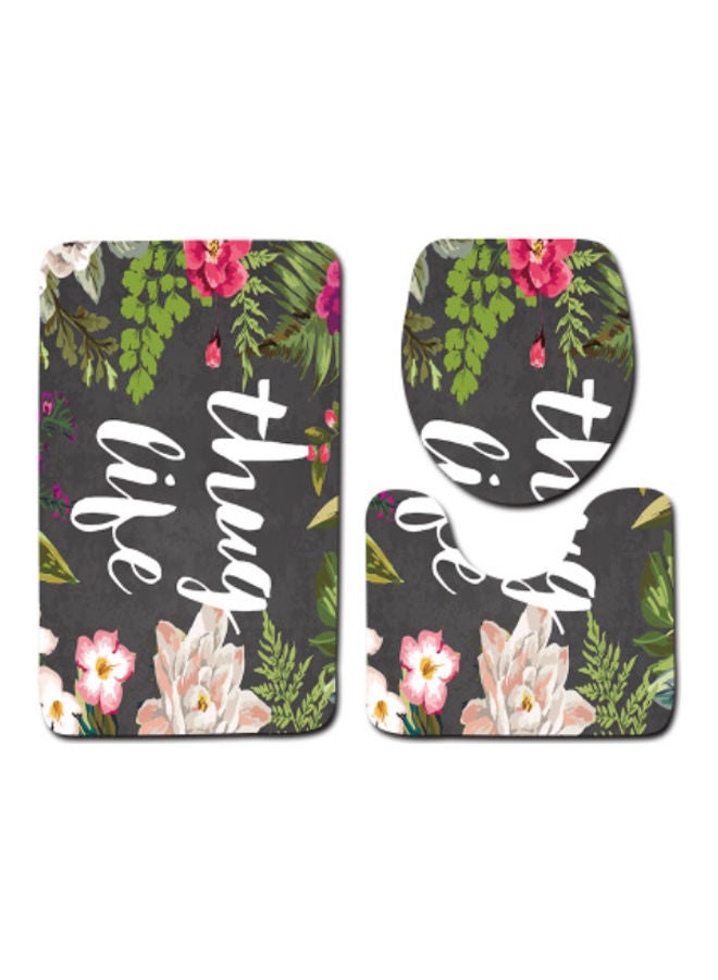 Beauenty 3-Piece Bath Mat Accessory Set multicolour 75x45cm