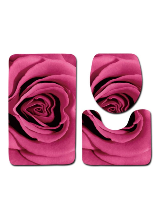 Beauenty 3-Piece Bath Mat Accessory Set multicolour 75x45cm