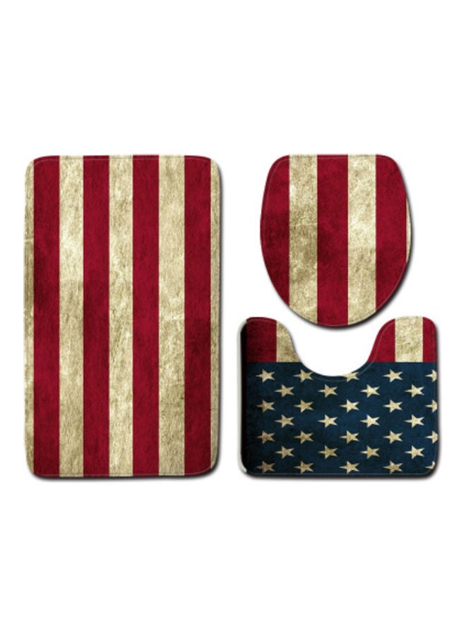 بيوينتي طقم إكسسوار دواسات الحمام من 3 قطع متعدد الألوان 75x45سم