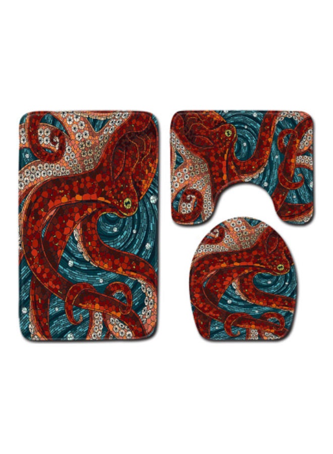 بيوينتي طقم إكسسوار دواسات الحمام من 3 قطع متعدد الألوان 75x45سم