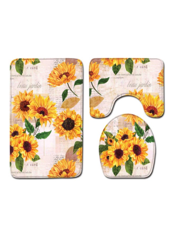 Beauenty 3-Piece Bath Mat Accessory Set multicolour 75x45cm