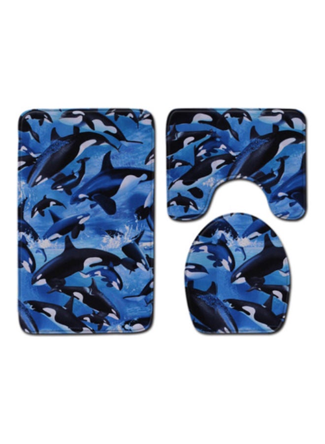 Beauenty 3-Piece Bath Mat Accessory Set multicolour 75x45cm