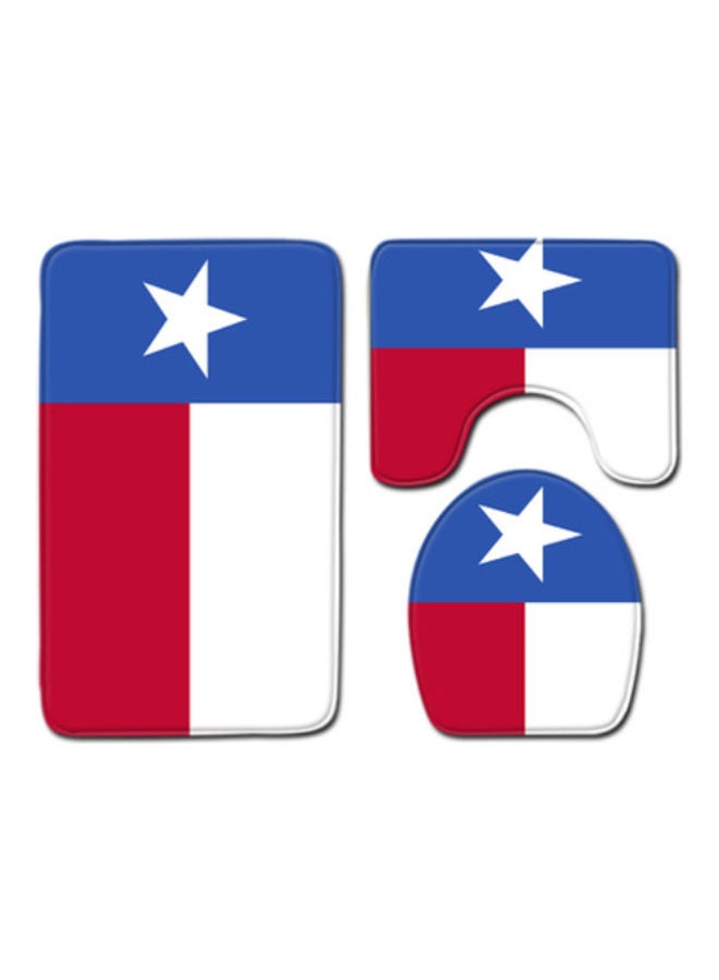 Beauenty 3-Piece Bath Mat Accessory Set multicolour 75x45cm