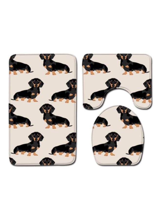 Beauenty 3-Piece Bath Mat Accessory Set multicolour 75x45cm