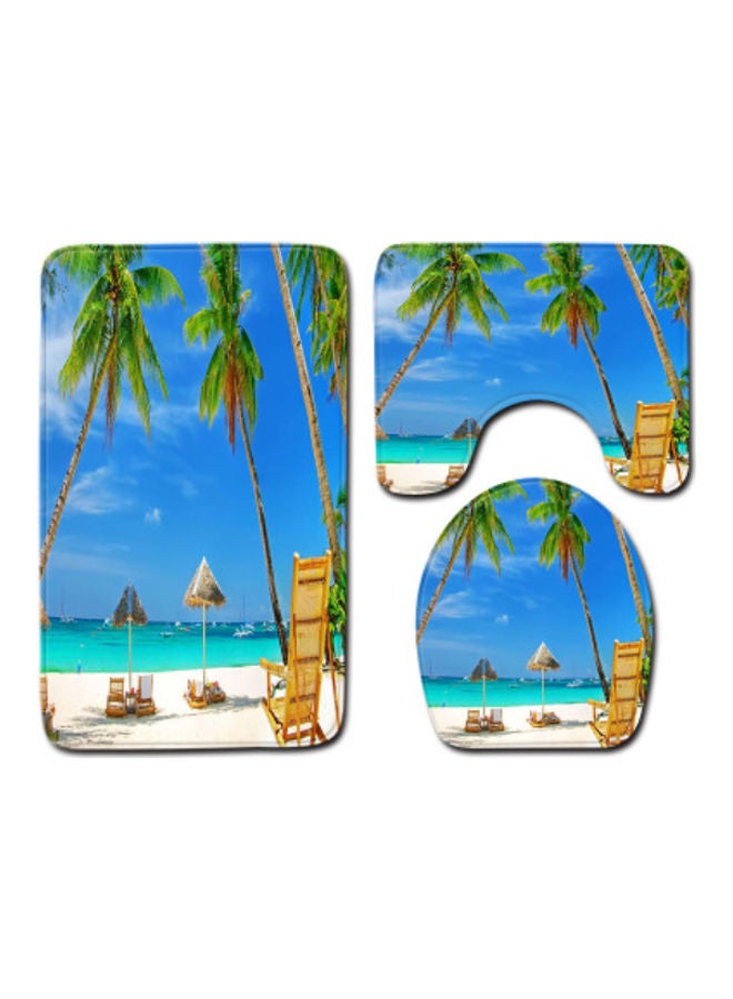 Beauenty 3-Piece Bath Mat Accessory Set multicolour 75x45cm