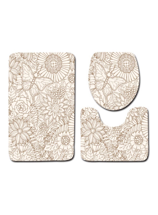 Beauenty 3-Piece Bath Mat Accessory Set multicolour 75x45cm