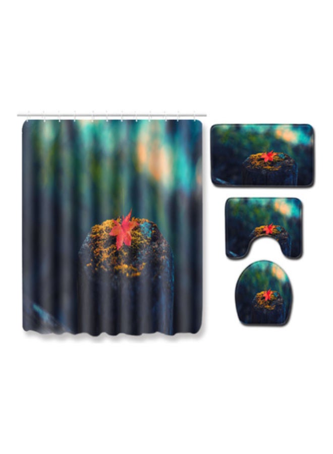 Beauenty 4-Piece Bath Mat Accessory Set multicolour 180x180cm