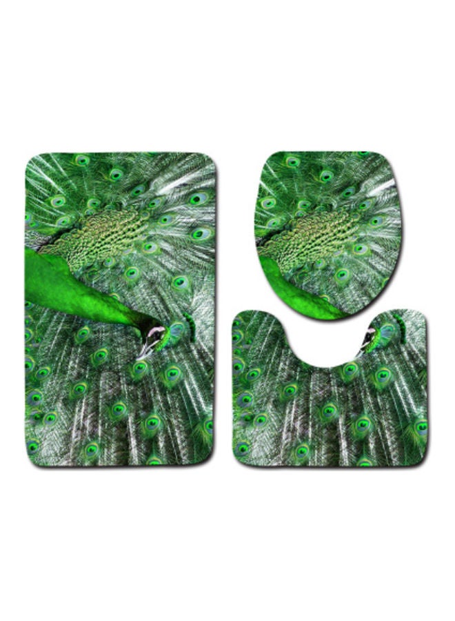 Beauenty 3-Piece Bath Mat Accessory Set multicolour 75x45cm