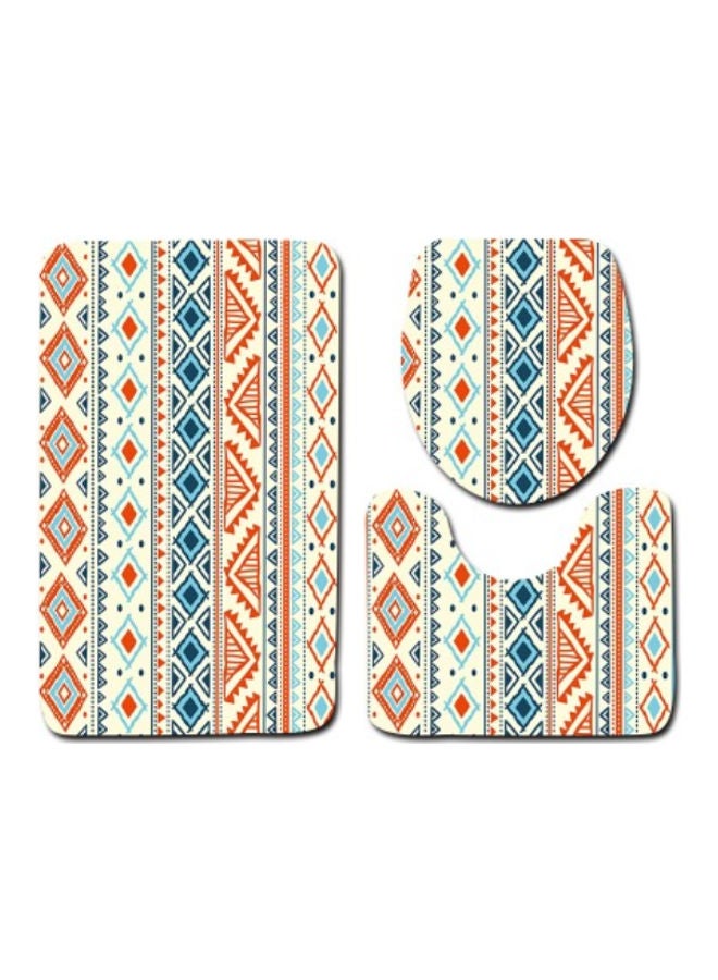 Beauenty 3-Piece Bath Mat Accessory Set multicolour 75x45cm