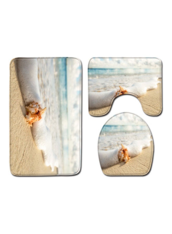 Beauenty 3-Piece Bath Mat Accessory Set multicolour 75x45cm