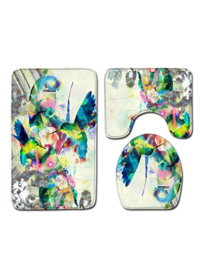 Beauenty 3-Piece Bath Mat Accessory Set multicolour 75x45cm