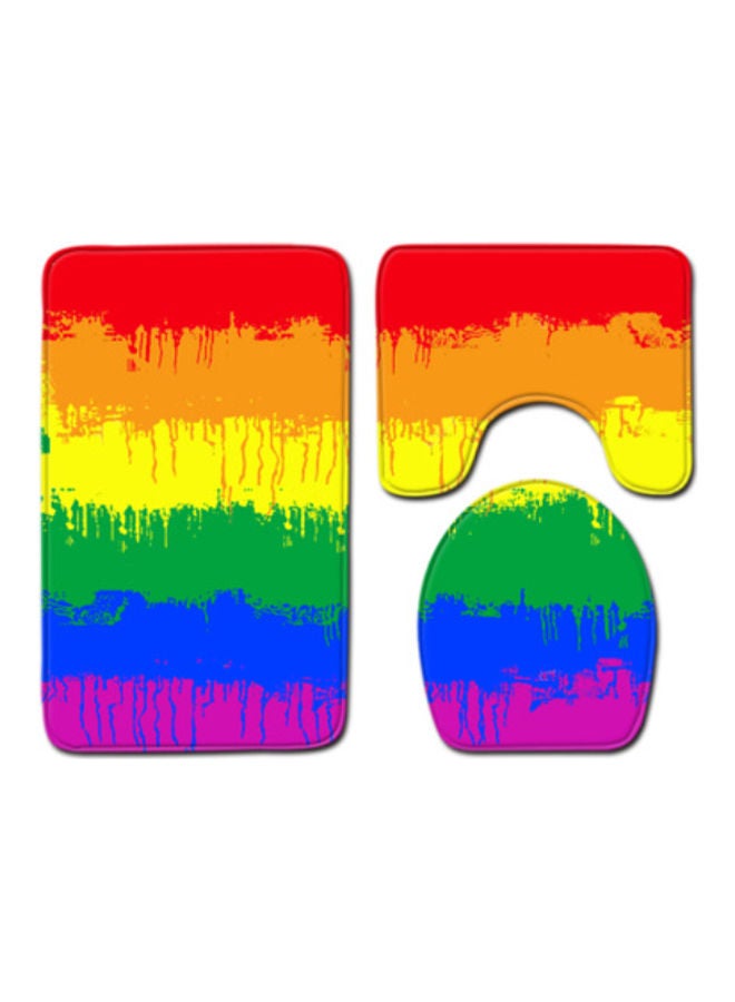 Beauenty 3-Piece Bath Mat Accessory Set multicolour 75x45cm